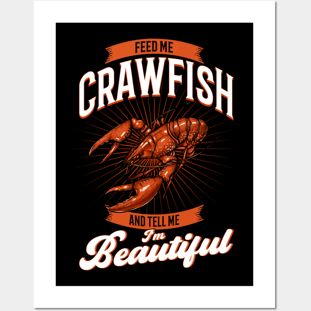 Seafood Crawfish Lover Crawfish Wall Art by Toeffishirts